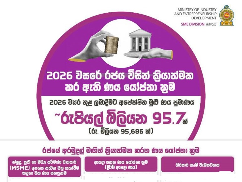 5%ක් වැනි අවම පොළියට රුපියල් බිලියන 95ක් කර්මාන්තකරණයට විවෘත කරයි – සියලු විස්තර මෙන්න !